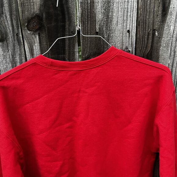 Kansas City Chiefs Football Crewneck Sweatshirt Unisex Medium Red Script Flag - Picture 12 of 16